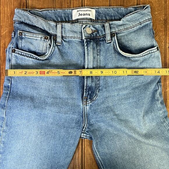women’s Reformation Jean Liza high waist straight Jean wash lanai size 26 - Picture 4 of 9